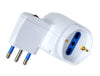 Adattatore con spina 16A e prese 2 Italiane/ 2 Schuko