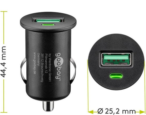 Caricatore USB da auto Quick Charge 3.0 2.4A 18Watt