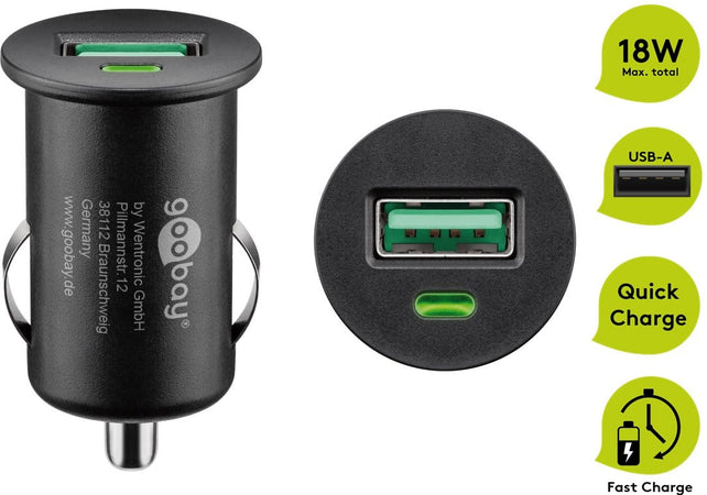 Caricatore USB da auto Quick Charge 3.0 2.4A 18Watt