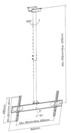 Supporto universale a soffitto per TV LED/LCD 37-70''