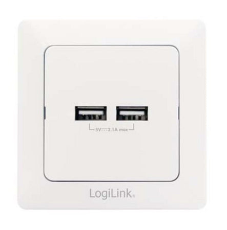 Presa a Muro 2 porte USB Bianco