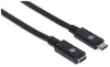 Cavo prolunga USB 3.2 Gen 2 SuperSpeed+ USB-C&trade Maschio/Femmina 0,5m Nero