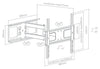 Supporto a Muro Universale Full-Motion per TV 32-55''
