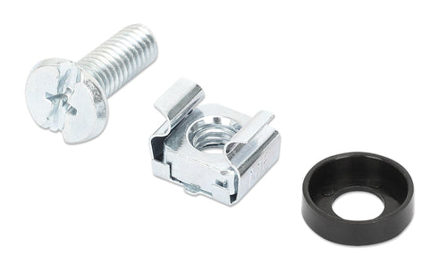 Kit Set 100 Viti, 100 Dadi e 100 Rondelle per Montaggio Rack Silver