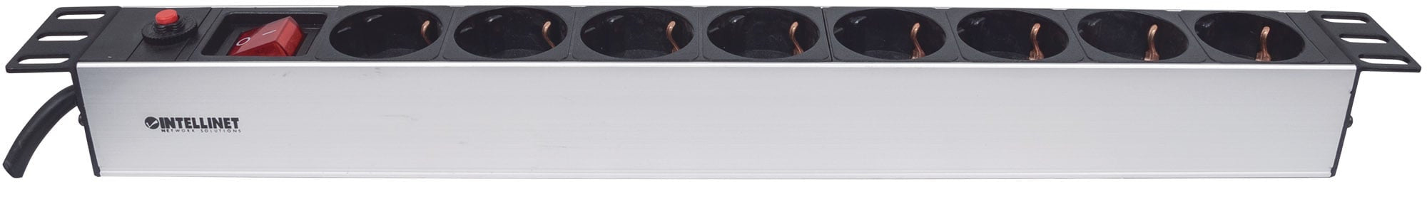 Multipresa per Rack 19'' 8 posti Spina Schuko Angolata 1U