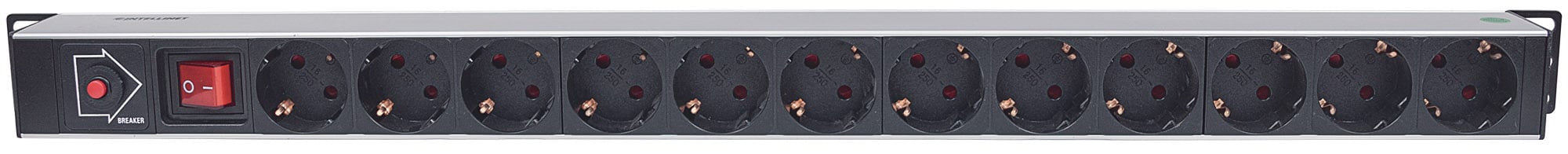 Multipresa Verticale per Rack 12 Posti Spina Schuko Angolata