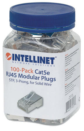 Confezione da 100 Plug Modulari RJ45 Cat.5e STP