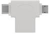 Adattatore a T USB-A, Micro-B e USB-C&trade Bianco