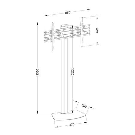 Supporto a Pavimento per TV LCD/LED/Plasma 32-55''