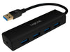 Hub USB3.0 4 Porte Nero
