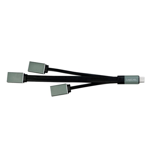 Hub Flessibile USB-C&trade SuperSpeed 3 Porte USB3.0 A Femmina Nero