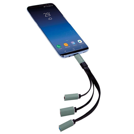 Hub Flessibile USB-C&trade SuperSpeed 3 Porte USB3.0 A Femmina Nero