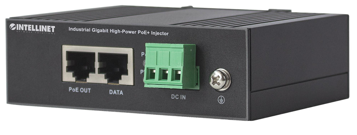 Iniettore Industriale per Guida DIN Gigabit High-Power PoE+ 30W