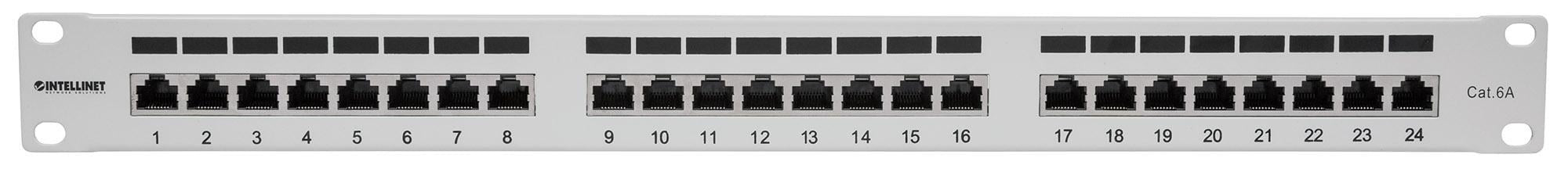 Pannello Patch FTP 24 porte 19'' Cat6a Grigio