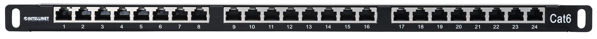 Pannello Patch 24 posti 19'' 0.5U Cat6 FTP Nero