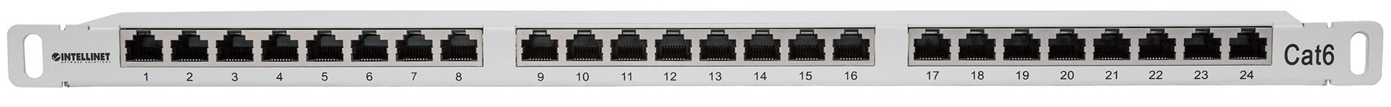Pannello Patch 24 posti 19'' 0.5U Cat6 FTP Grigio