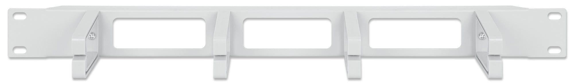 Pannello Passacavi 19'' 4 anelli in plastica 1U Grigio