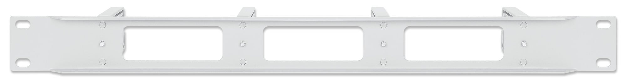 Pannello Passacavi 19'' 4 anelli in plastica 1U Grigio