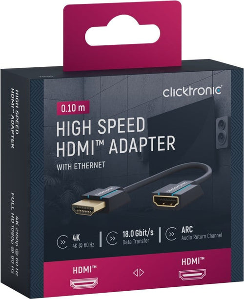 Cavo Adattatore Flessibile HDMI M/F 0,1m Alta Qualità