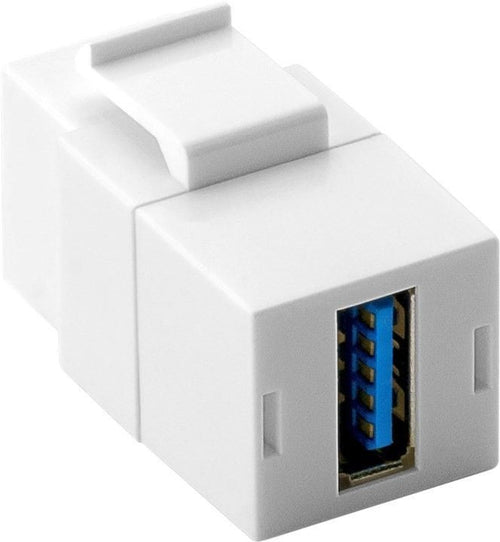 Adattatore Keystone 2x USB 3.0 A Femmina Bianco