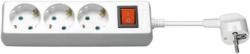 Multipresa 3 Posti Schuko con Interruttore e Cavo 3 metri