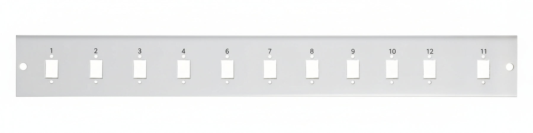 Pannello di distribuzione 12 bussole SC Simplex / LC Duplex 1U Grigio