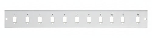 Pannello di distribuzione 12 bussole SC Simplex / LC Duplex 1U Grigio