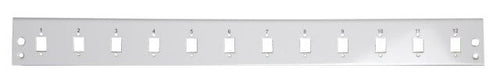 Pannello di distribuzione 12 bussole SC Simplex / LC Duplex 1U Grigio