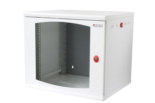 Armadio Rack 19'' a muro 10 unità sezione unica prof. 500mm Bianco