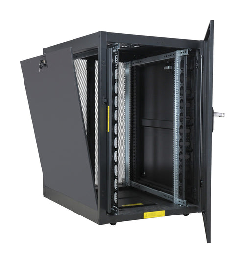 Armadio NetRack 19'' 600x1000 24 Unità Ventilato Nero da Assemblare