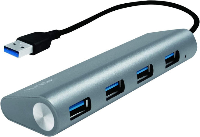 Hub USB 3.0 SuperSpeed 4 porte Alluminio Silver