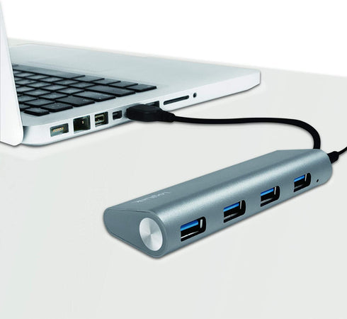 Hub USB 3.0 SuperSpeed 4 porte Alluminio Silver