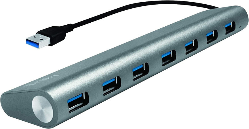 Hub USB 3.0 SuperSpeed 7 porte Alluminio Silver