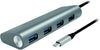 Hub USB-C&trade SuperSpeed 4 Porte Alluminio Silver