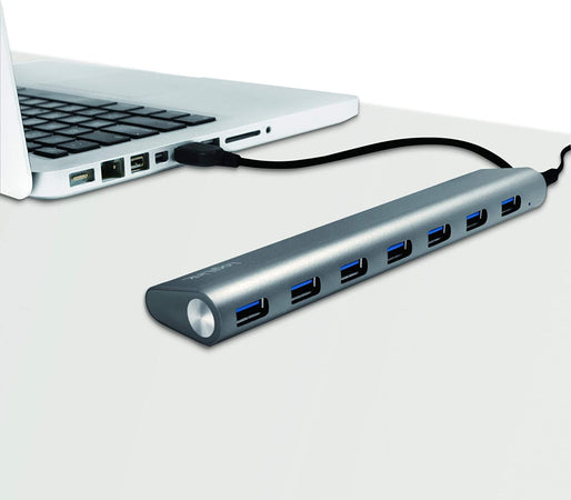 Hub USB 3.0 SuperSpeed 7 porte Alluminio Silver
