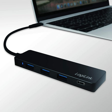 Hub USB-C 3.1 SuperSpeed 3 Porte USB-A 1 porta USB-C Nero