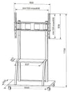 Supporto a Pavimento con Mensola per TV LCD/LED/Plasma 55-100''