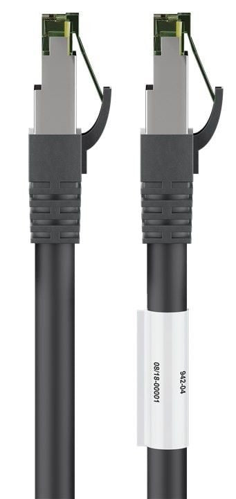 Cavo di rete Patch in rame Cat. 8.1 Nero SFTP LSZH 1m