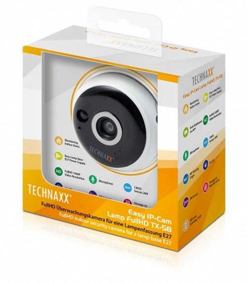Telecamera Dome FullHD per Interni IR LED E27 PIR, TX-58