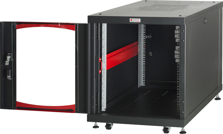 Armadio Server Rack 19'' 600x800 12 Unit&agrave Nero da sotto-scrivania