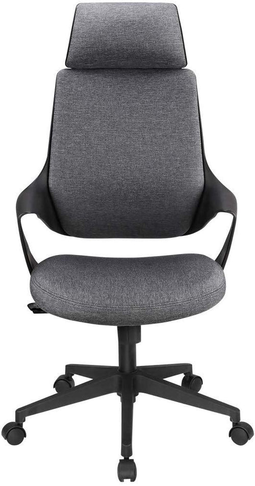 Sedia per Ufficio con Schienale Alto Design Moderno Grigio