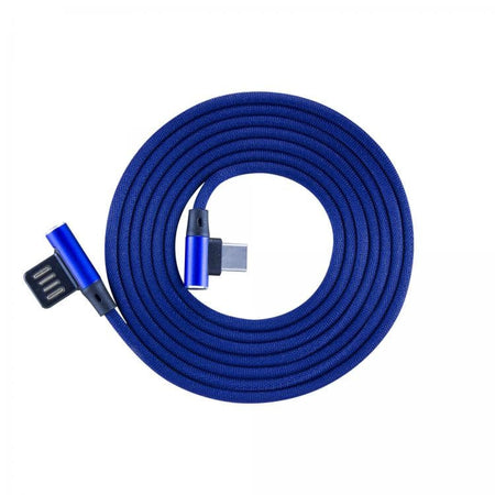 Cavo USB Angolato 90&deg USB A/USB-C 1.5m Blu