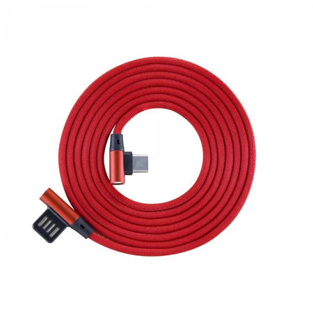 Cavo USB Angolato 90&deg USB A/USB-C 1.5m Rosso
