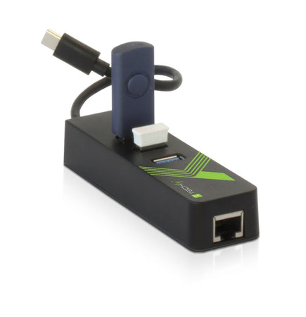 Adattatore Convertitore USB-C&trade Ethernet Gigabit con Hub 3 porte USB-A 3.0