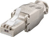 Plug RJ45 Cat.6A Schermato STP Tooless con fermacavo
