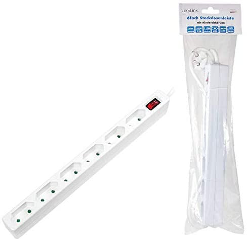 Multipresa 6 Posti Design Salvaspazio Bianco