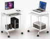 Scrivania Mobile ''Compact'' per Computer Ripiano Tastiera Scorrevole Bianco