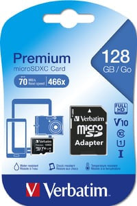 Memoria Micro SDXC 128 Gb con Adattatore - Classe 10