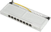 Mini Panello Patch Cat.6, schermato, 0,5U, 8 Porte, Grigio