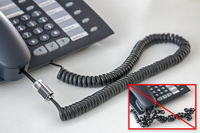 Plug Telefonico RJ10 Antiattorcigliamento per Cornetta Cavo 30mm